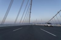 Clear Sky and Motion Blur on a Cable-Stayed Bridge