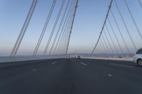 Clear Sky and Motion Blur on a Cable-Stayed Bridge