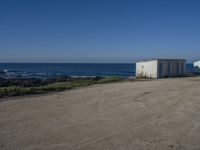 Clear Sky over Coastal Landscape in Portugal