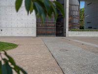 Clear Sky and Concrete Wall in Urban Space