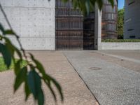 Clear Sky and Concrete Wall in Urban Space