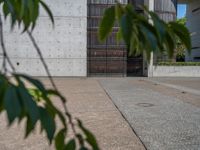 Clear Sky and Concrete Wall in Urban Space