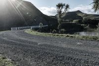 Clear Sky Day: Crossing a Bridge on a Dirt Road