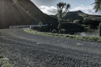 Clear Sky Day: Crossing a Bridge on a Dirt Road