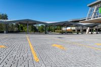 Clear Sky day in Toronto, Canada - Open Space Parking Garage on Paver Road