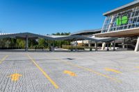 Clear Sky day in Toronto, Canada - Open Space Parking Garage on Paver Road