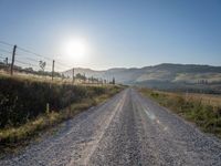 Clear Sky in Europe: Traveling on a Gravel Road