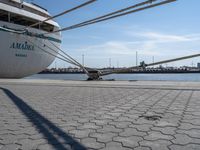 Clear Sky in Germany: Pier with a View of the Lake