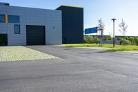 Clear Sky Over Germany: Warehouse with Loading Dock