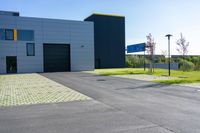 Clear Sky Over Germany: Warehouse with Loading Dock