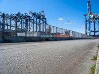 Clear Sky Over Industrial Area in Bremerhafen, Germany