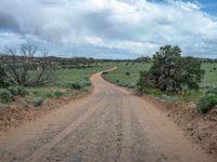 Clear Sky Landscape: Straight Gravel Road in Rural Utah