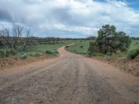 Clear Sky Landscape: Straight Gravel Road in Rural Utah