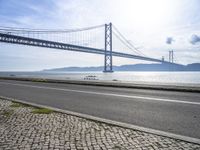 Clear Sky Over the Coastal City of Lisbon, Portugal