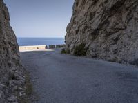 Clear Sky in Mallorca: Wall of Rocks and the Sea