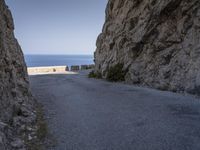 Clear Sky in Mallorca: Wall of Rocks and the Sea