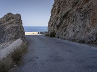 Clear Sky in Mallorca: Wall of Rocks and the Sea