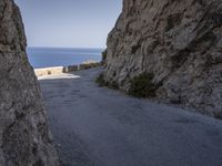 Clear Sky in Mallorca: Wall of Rocks and the Sea