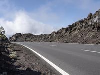 Clear Sky on the Mountain Pass in Tenerife, Spain