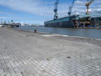 Clear Sky Over Bremen Harbor