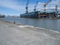 Clear Sky Over Bremen Harbor