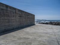 Clear Sky in Porto, Portugal with Concrete Wall