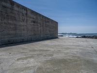 Clear Sky in Porto, Portugal with Concrete Wall