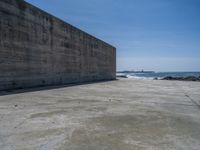 Clear Sky in Porto, Portugal with Concrete Wall