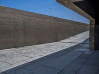 Clear Sky in Porto, Portugal: Concrete Walls Scene