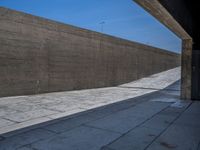 Clear Sky in Porto, Portugal: Concrete Walls Scene