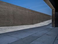 Clear Sky in Porto, Portugal: Concrete Walls Scene