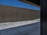 Clear Sky in Porto, Portugal: Concrete Walls Scene