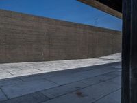 Clear Sky in Porto, Portugal: Concrete Walls Scene