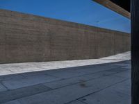 Clear Sky in Porto, Portugal: Concrete Walls Scene