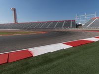 Race Track and Grandstand under Clear Sky