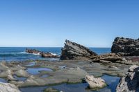 the water is still clear on this sunny day, so it looks great with the rocks in the foreground