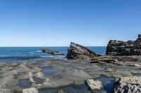 the water is still clear on this sunny day, so it looks great with the rocks in the foreground