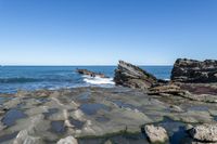 the water is still clear on this sunny day, so it looks great with the rocks in the foreground