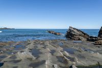 the water is still clear on this sunny day, so it looks great with the rocks in the foreground