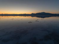 Clear Sky over Salt Lake Desert at Dawn