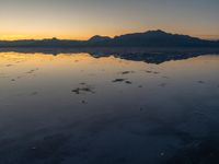 Clear Sky over Salt Lake Desert at Dawn