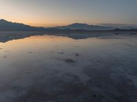 Clear Sky over Salt Lake Desert at Dawn