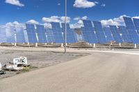 Clear Sky at Solar Power Plant in Spain