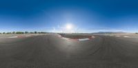 an image from a virtual 360 - view of a race track taken through an apple