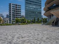 Clear Sky over Tokyo's Vibrant Business District