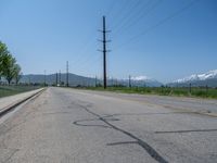 Clear Sky in Utah: Rural Road with a Mountain View