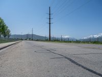 Clear Sky in Utah: Rural Road with a Mountain View