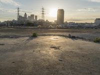 Clear Sunrise in Los Angeles: City Skyline Illuminated