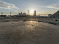 Clear Sunrise in Los Angeles: City Skyline Illuminated