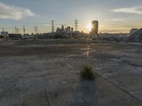 Clear Sunrise in Los Angeles: City Skyline Illuminated